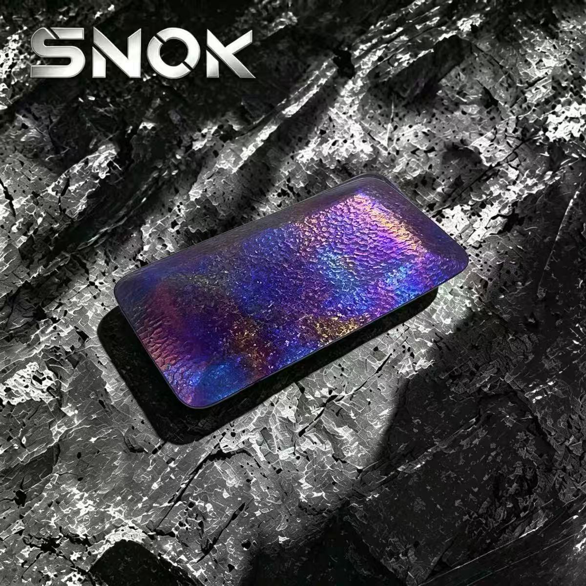 SNOK Pure Titanium Rolling Tray, Portable Metal Storage Plate For Herb Rolling, Jewelry Beads, Walnut Wenwan, Custom Laser Engraving Available